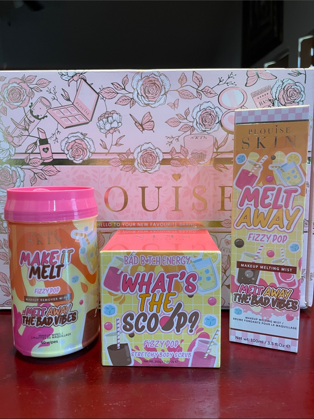 Plouise Skin Fizzy Pop Body Scrub & Makeup Melt Duo - Pink